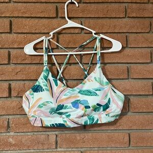 Old Navy Active Leaf Print Sports Bra
